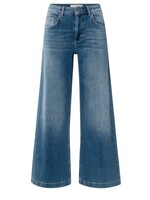 Yaya Yaya, Losvallende jeans met hoge taille en wijde pijpen (L32), Blue, Size: