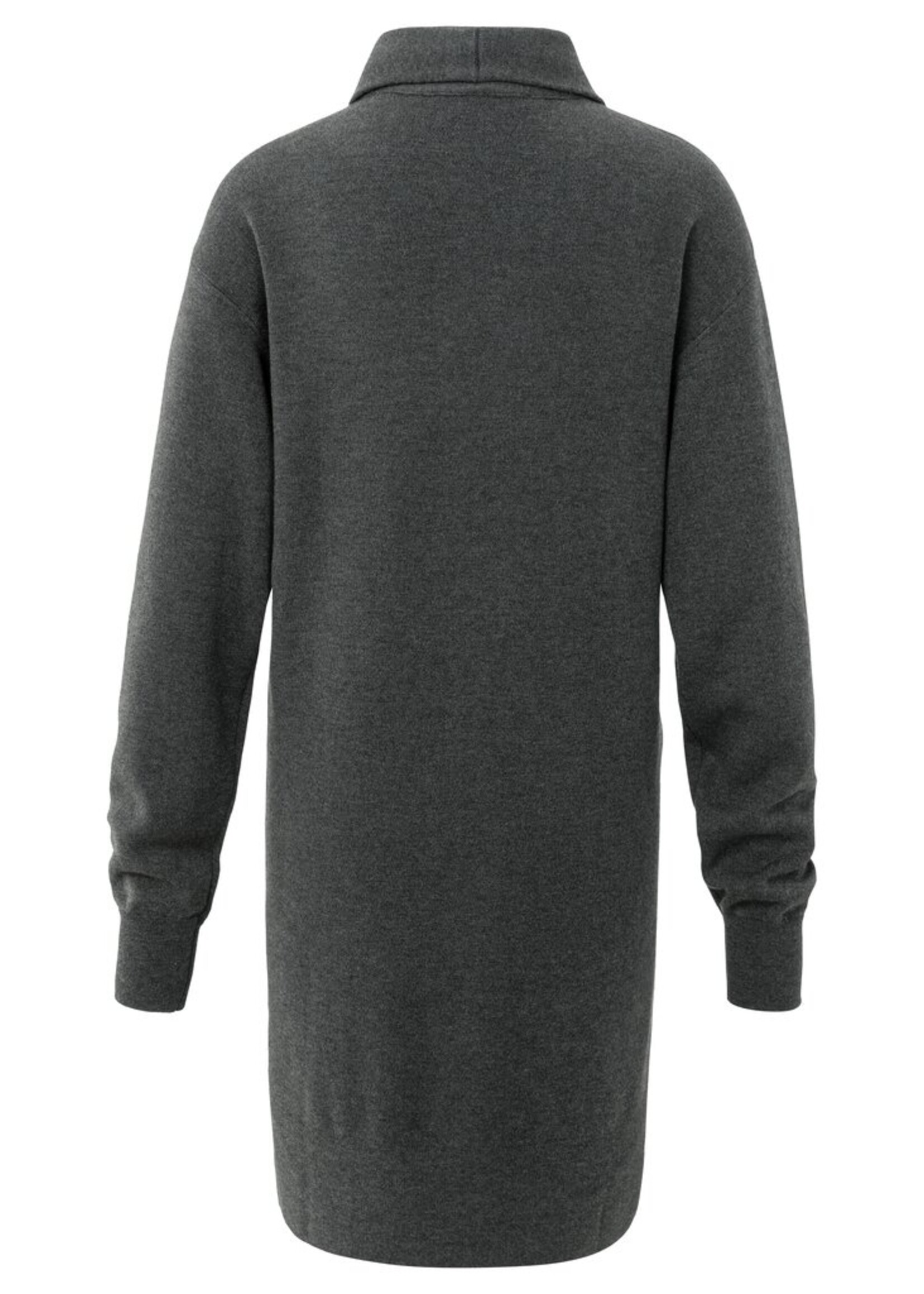 Yaya Yaya, Gebreide jurk met halve rits en lange mouwen,