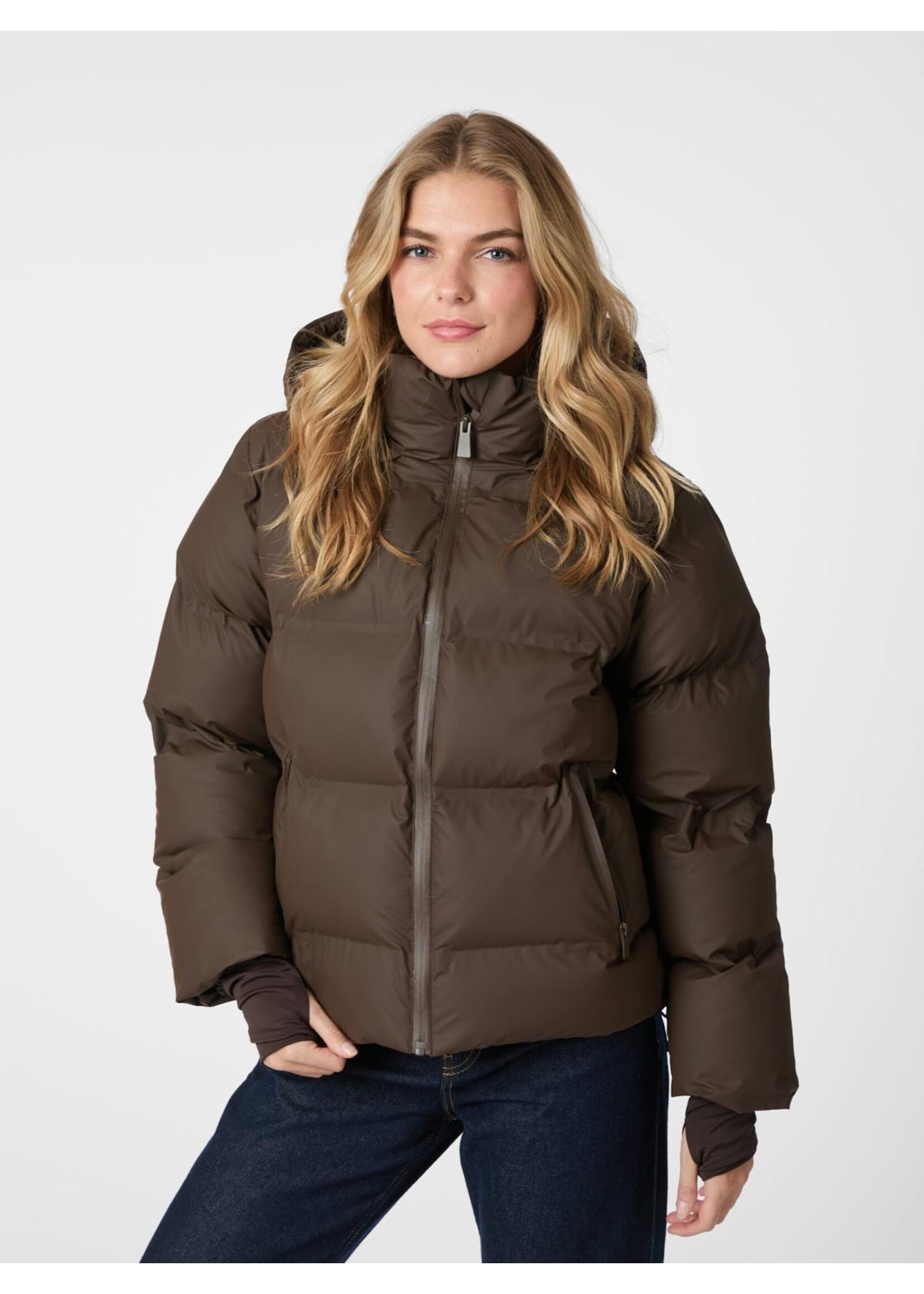 Neo Noir Neo Noir, Fox C Puffer Jacket, Dark Brown, Size: