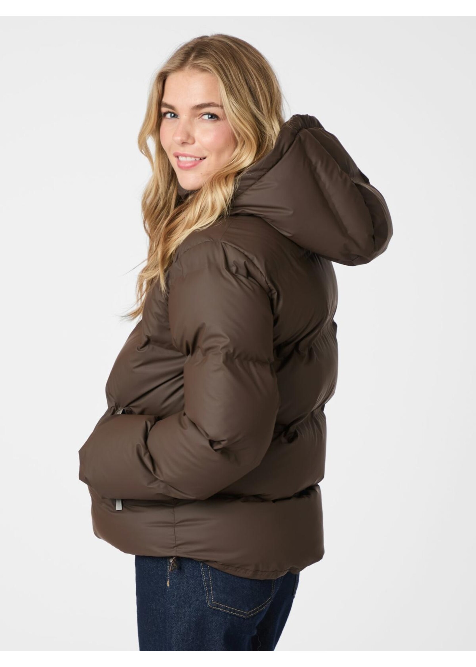 Neo Noir Neo Noir, Fox C Puffer Jacket, Dark Brown, Size: