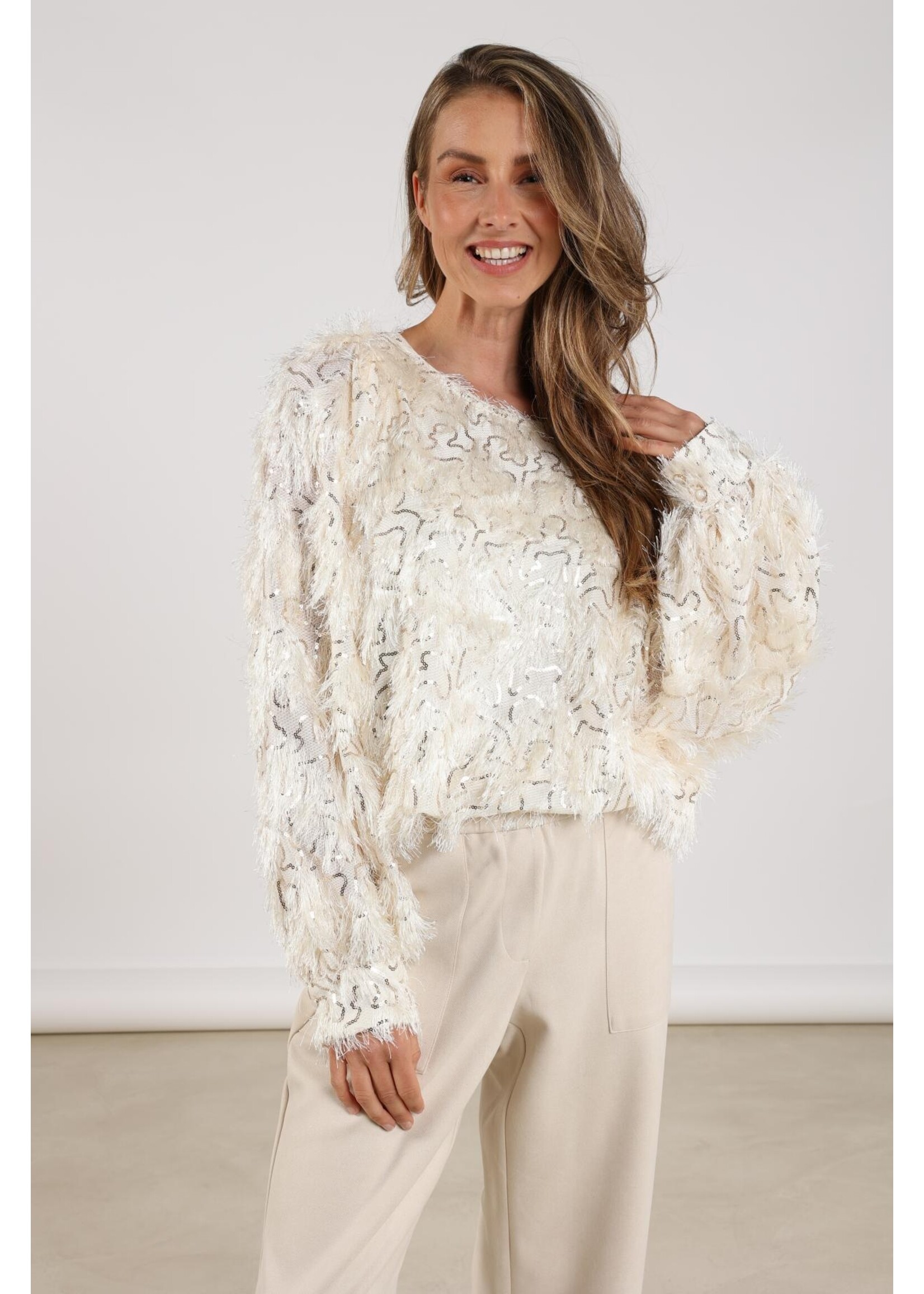 Nukus Nukus, Jade top, Off white, Size: