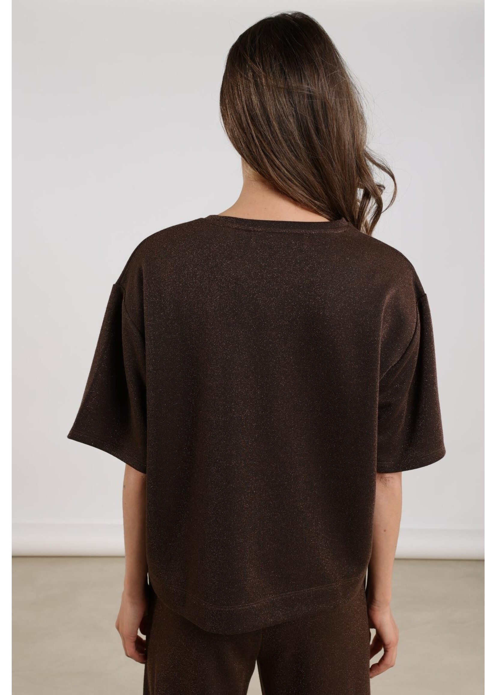 Nukus Nukus, Hilly Top Lurex, Dark chocolate. Size: