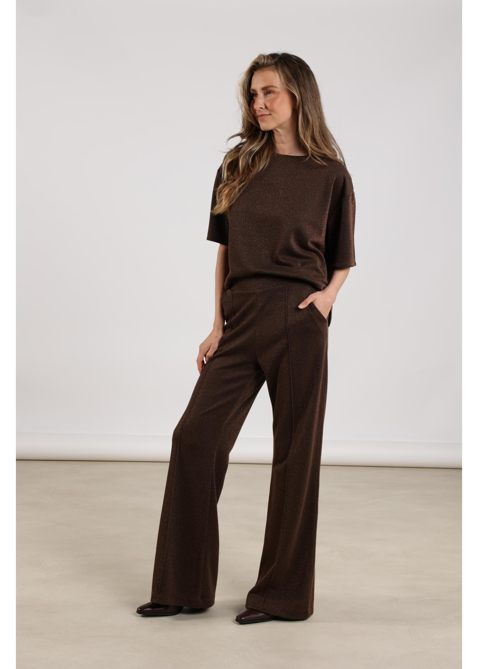 Nukus Nukus, Hilly Top Lurex, Dark chocolate. Size: