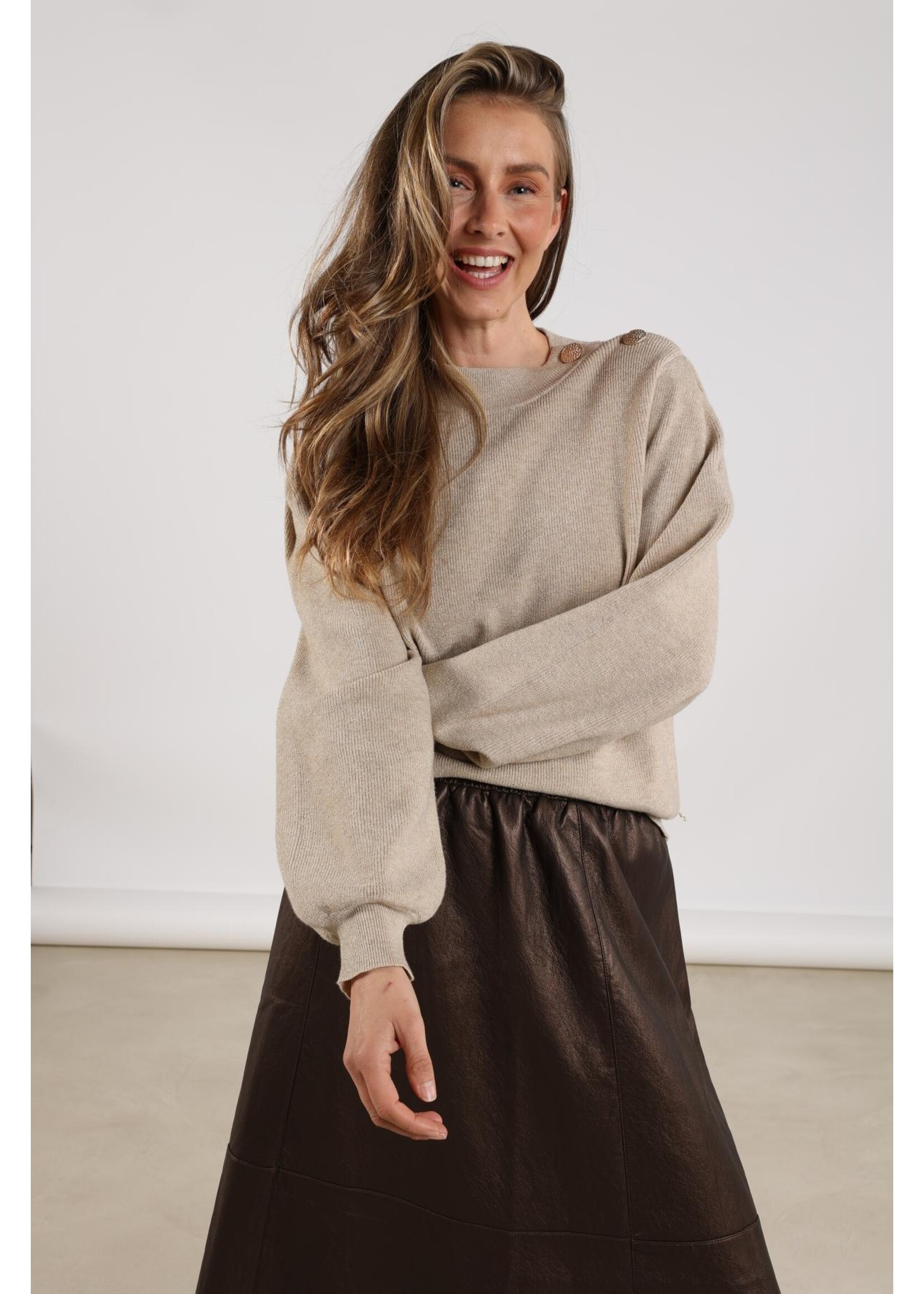 Nukus Nukus, Daytona Pullover Lurex, Sand, Size: