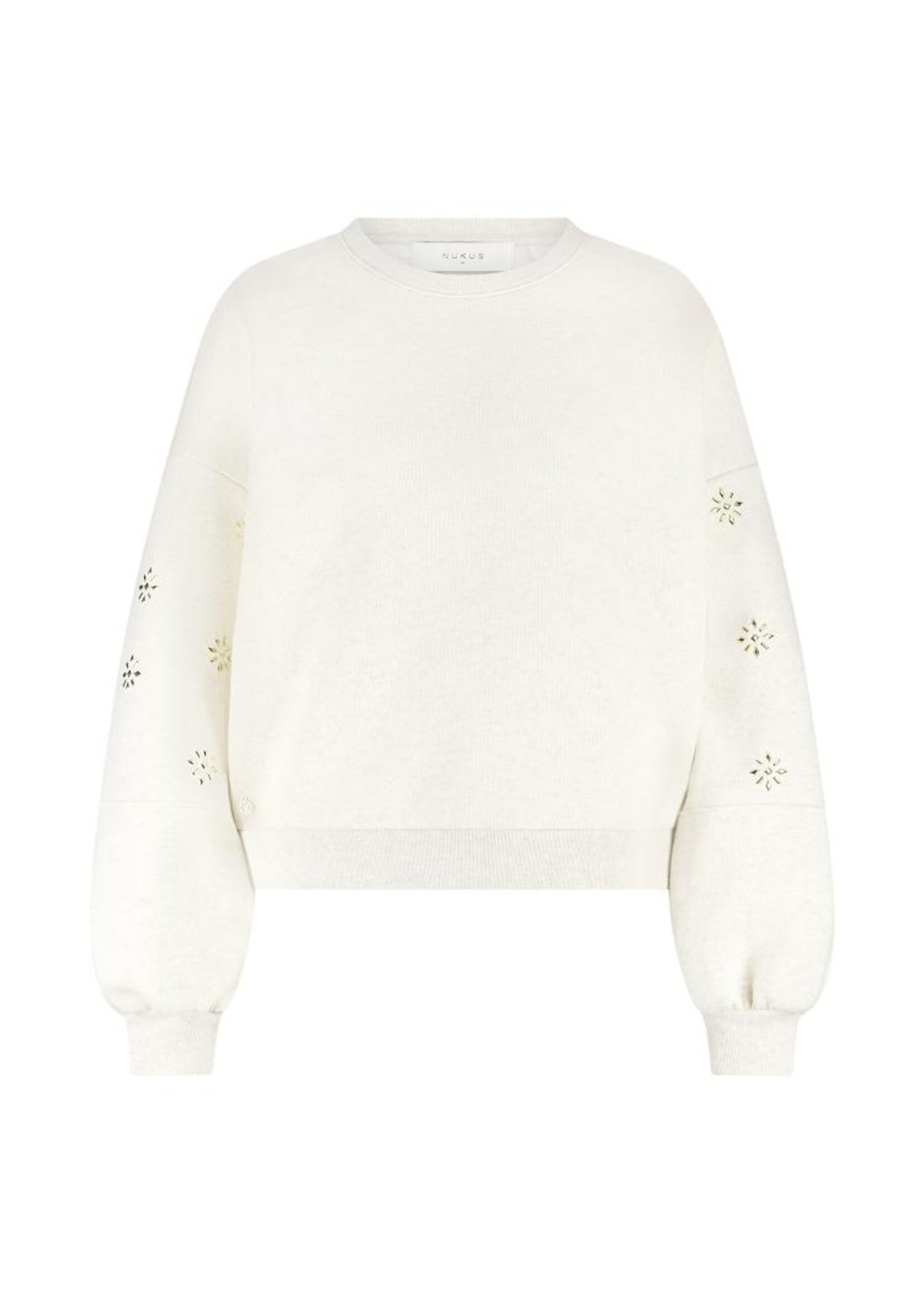 Nukus Nukus, Amadora Sweater Flowerstuds, Sand, Size: