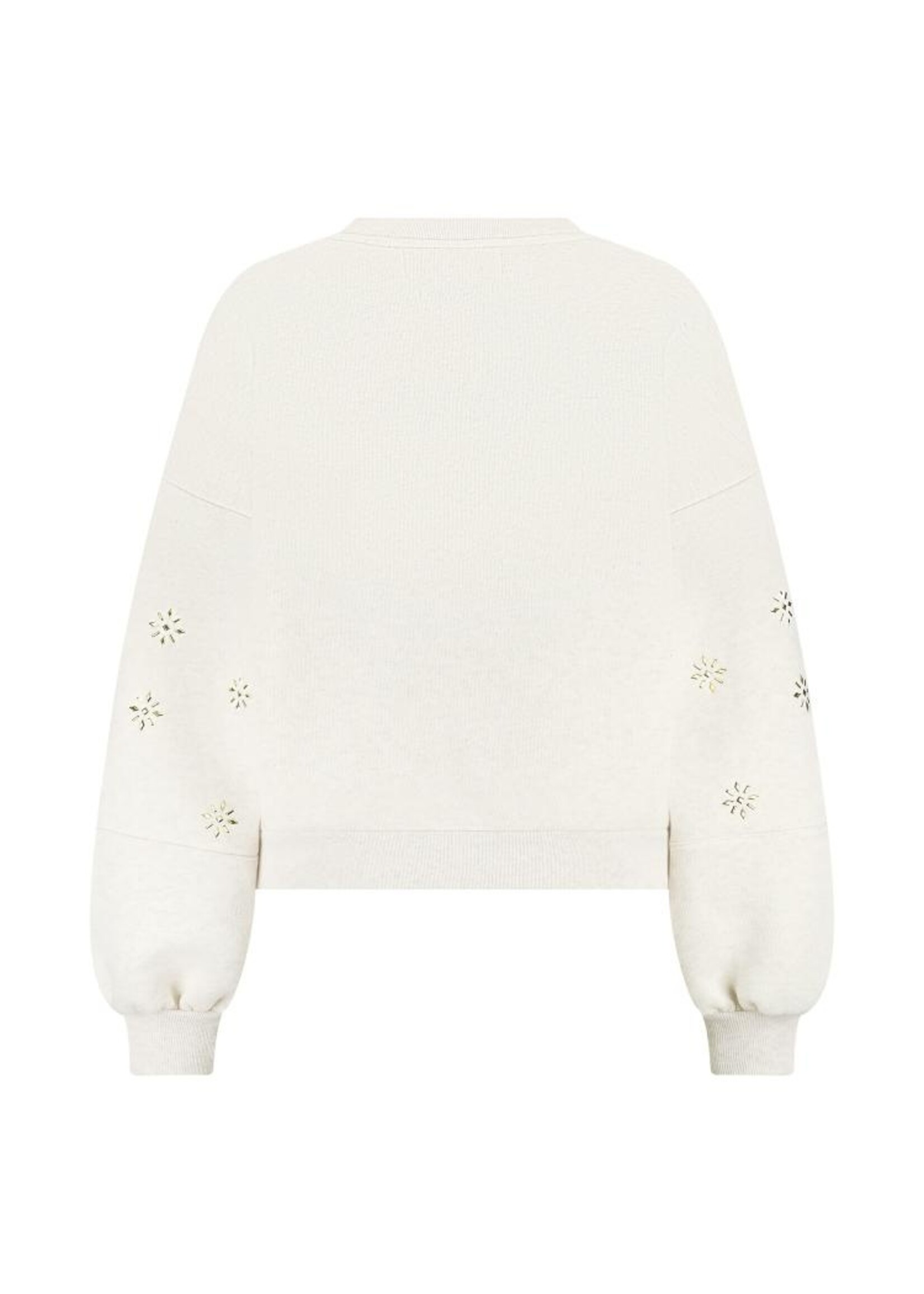 Nukus Nukus, Amadora Sweater Flowerstuds, Sand, Size: