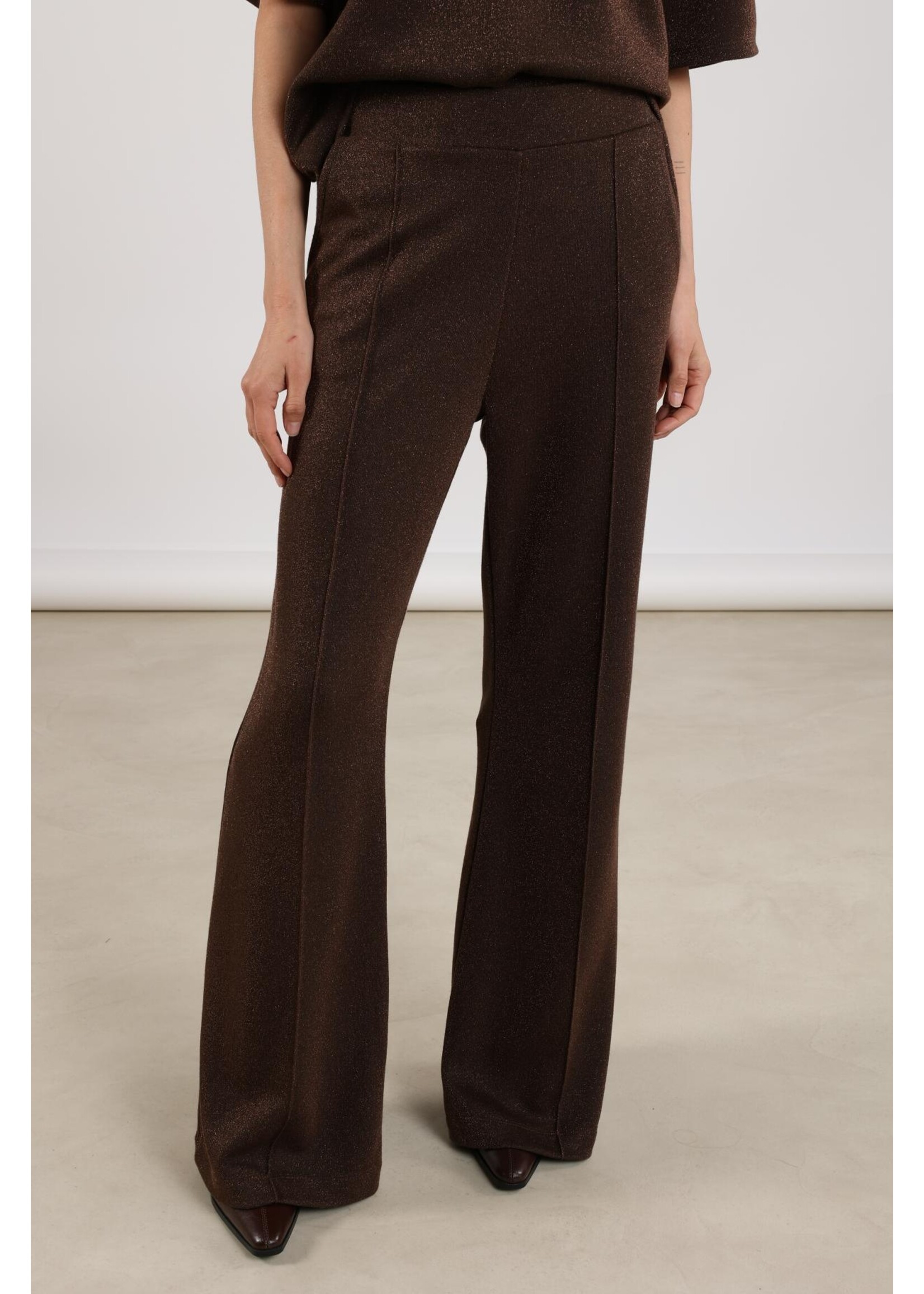 Nukus Nukus, Hella Pants Lurex, Dark chocolate, Size: