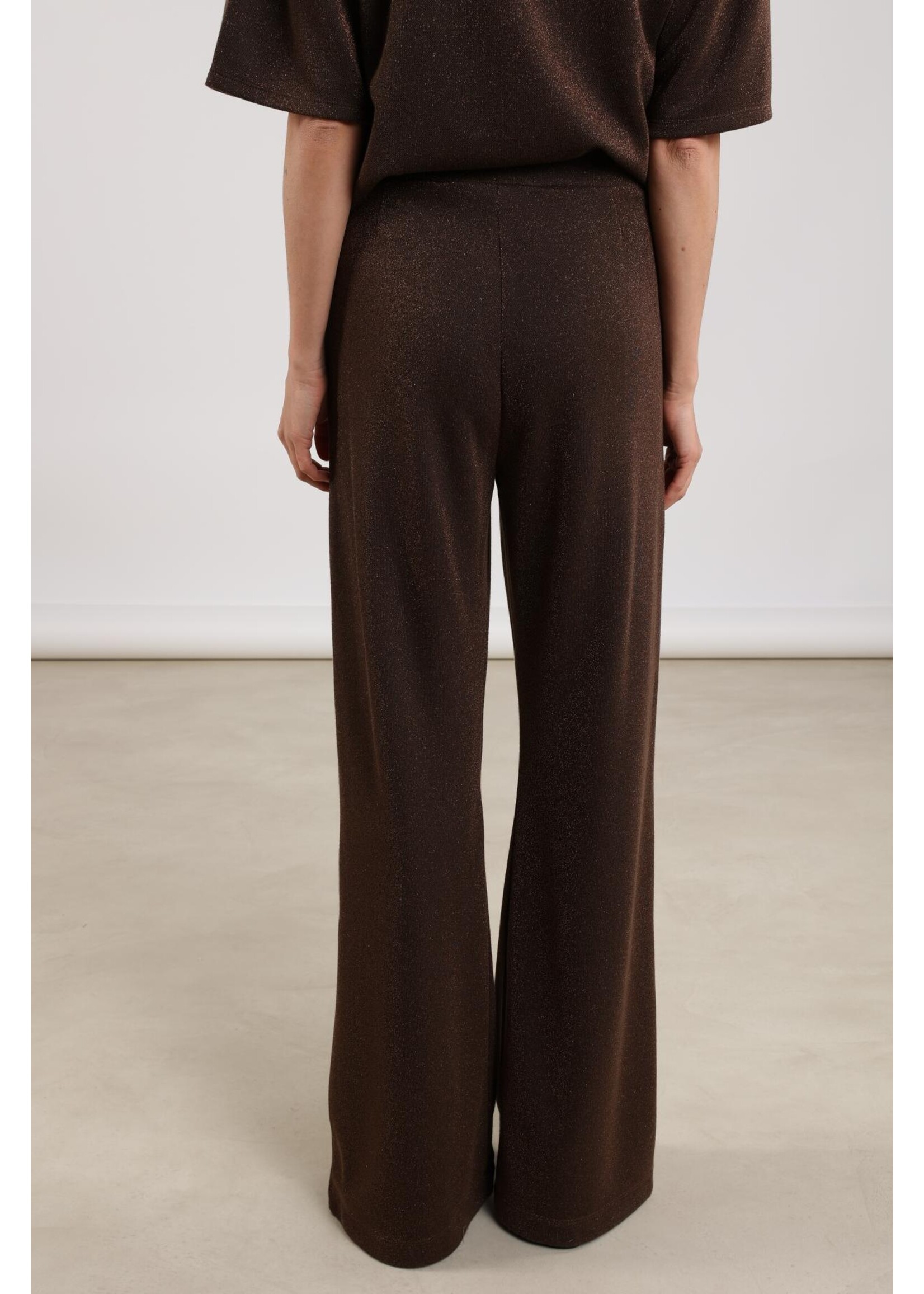 Nukus Nukus, Hella Pants Lurex, Dark chocolate, Size: