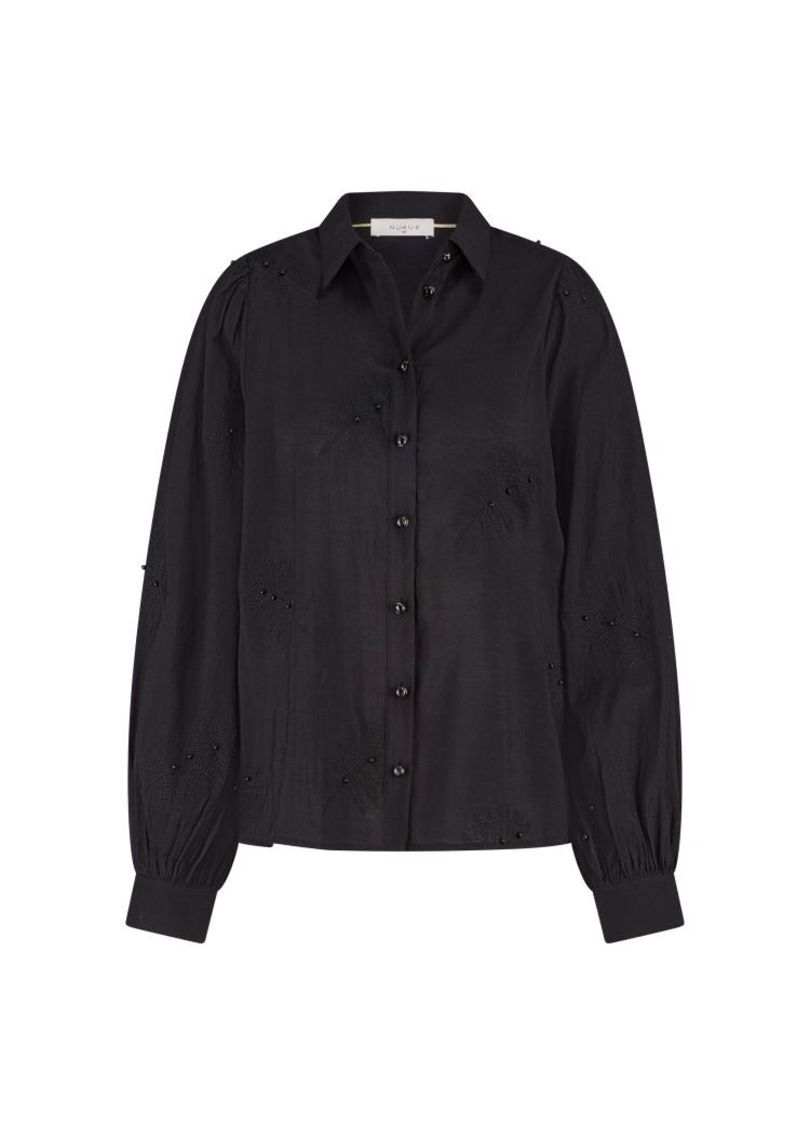 Nukus Nukus, Milanova Blouse Pearl, Black, Size: