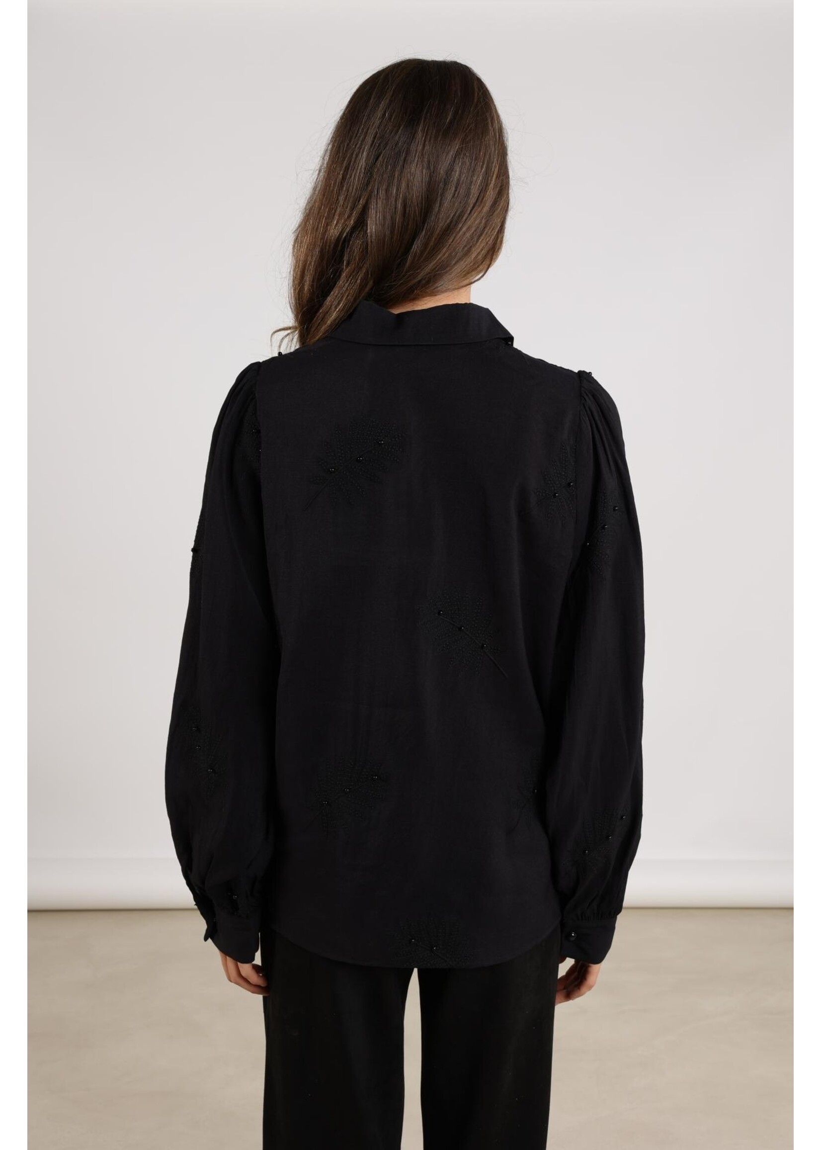 Nukus Nukus, Milanova Blouse Pearl, Black, Size: