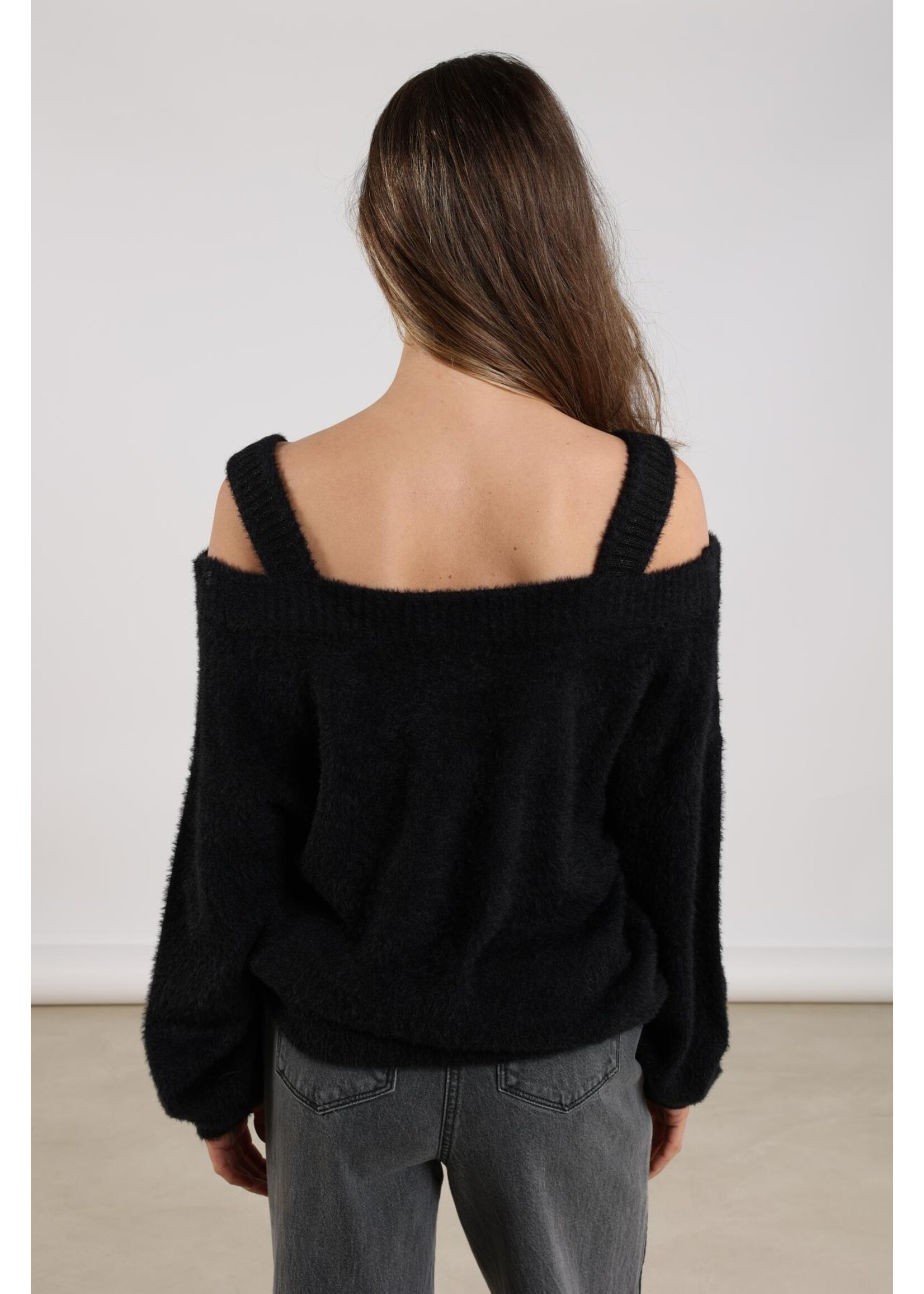 Nukus Nukus, Praag pullover lurex, Black, Size: