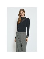Minus Minus, MSVanessa V-cut Blouse, Black, Size: