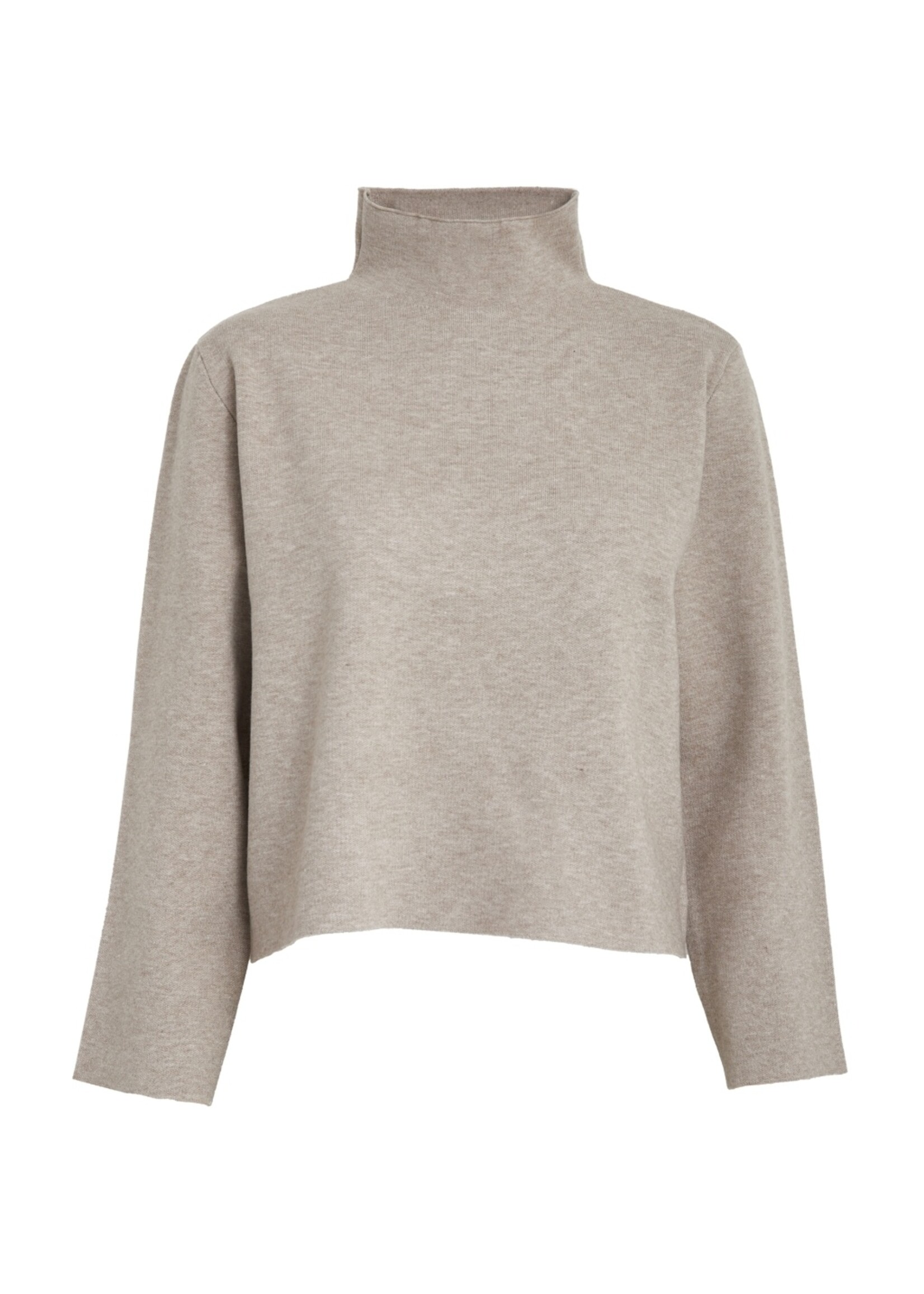 Minus Minus, MSLupi High Neck Knit Pullover, Sand, Size: