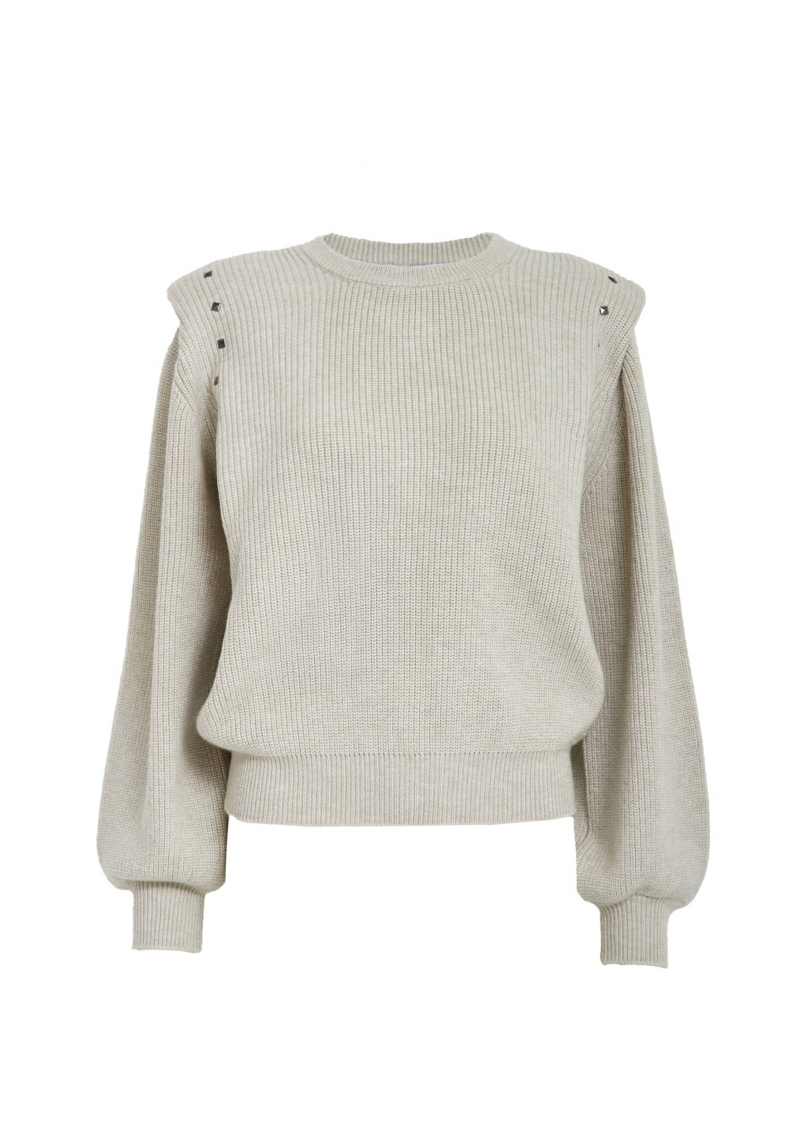 Minus Minus, MSKatharina Knit Pullover, Sand gray, Size: