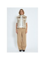 Minus Minus, MSAlda Faux Fur Vest , Sand gray, Size: