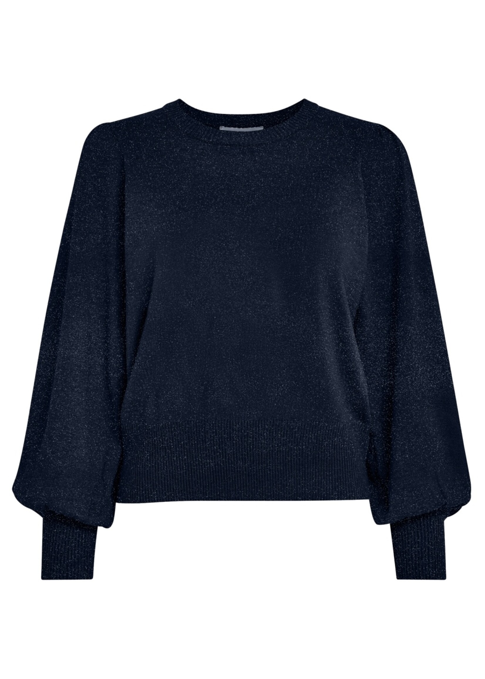 Minus Minus, MSLiva  Metallic Long Sleeve Pullover, Black iris, Size: