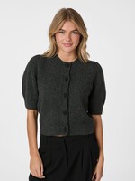 Neo Noir Neo Noir, Trudy Deco Knit Cardigan, Antraciet Melange, Size: