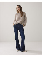Summum Summum, Bootcut cropped light weight cotton, Night blue denim, Size: