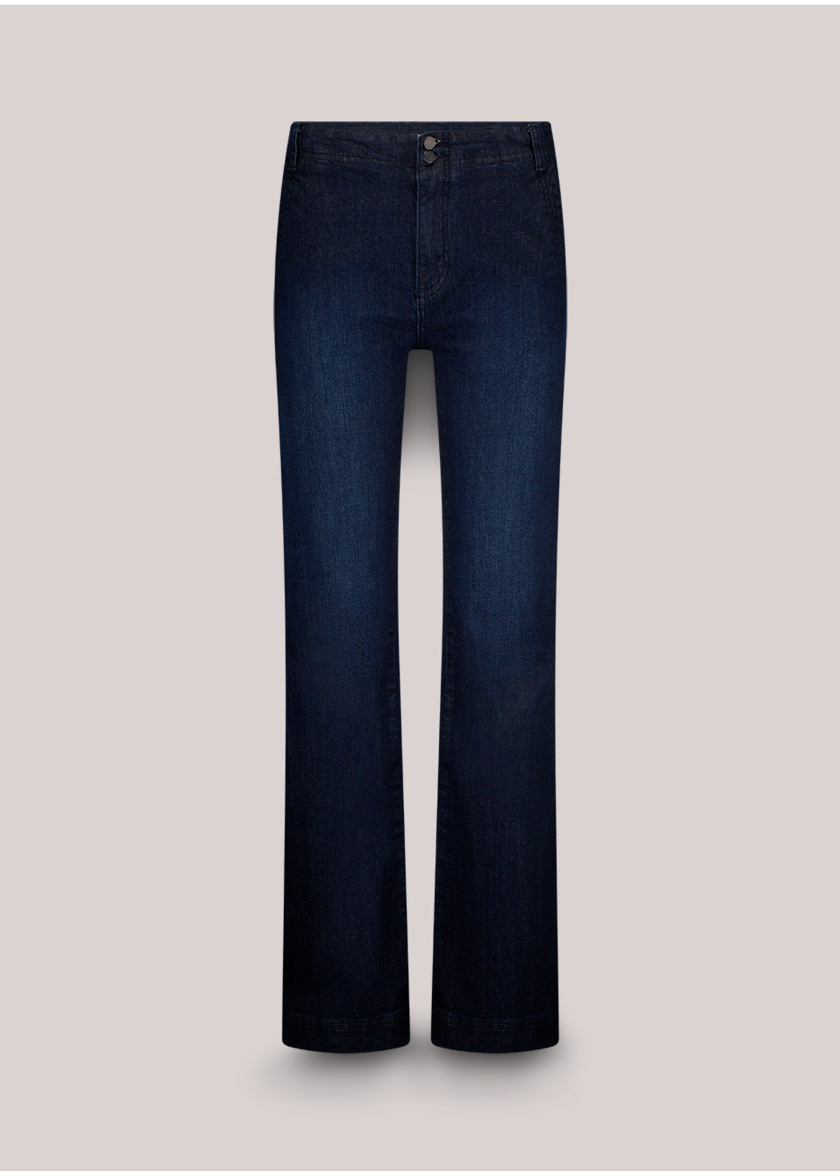 Summum Summum, Bootcut cropped light weight cotton, Night blue denim, Size: