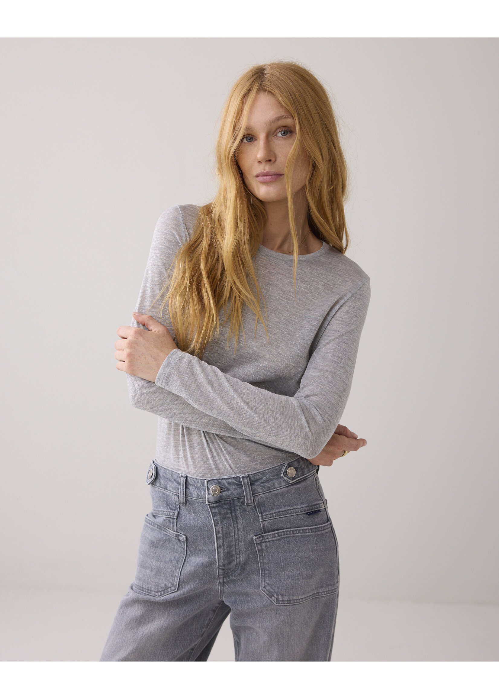 Summum Summum, Top Soft lurex, Mist, Size: