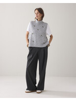 Summum Summum, Embellished spencer cozy melange knit, Mist, Size: