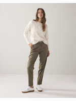 Summum, Sweater comfy viscose blend knit, Ivory, Size: