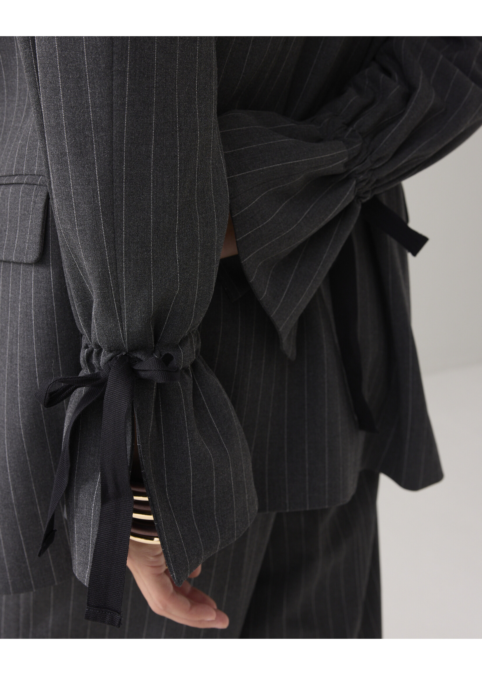 Summum Summum, Blazer boyfriend Pinstripe, Antraciet, Size: