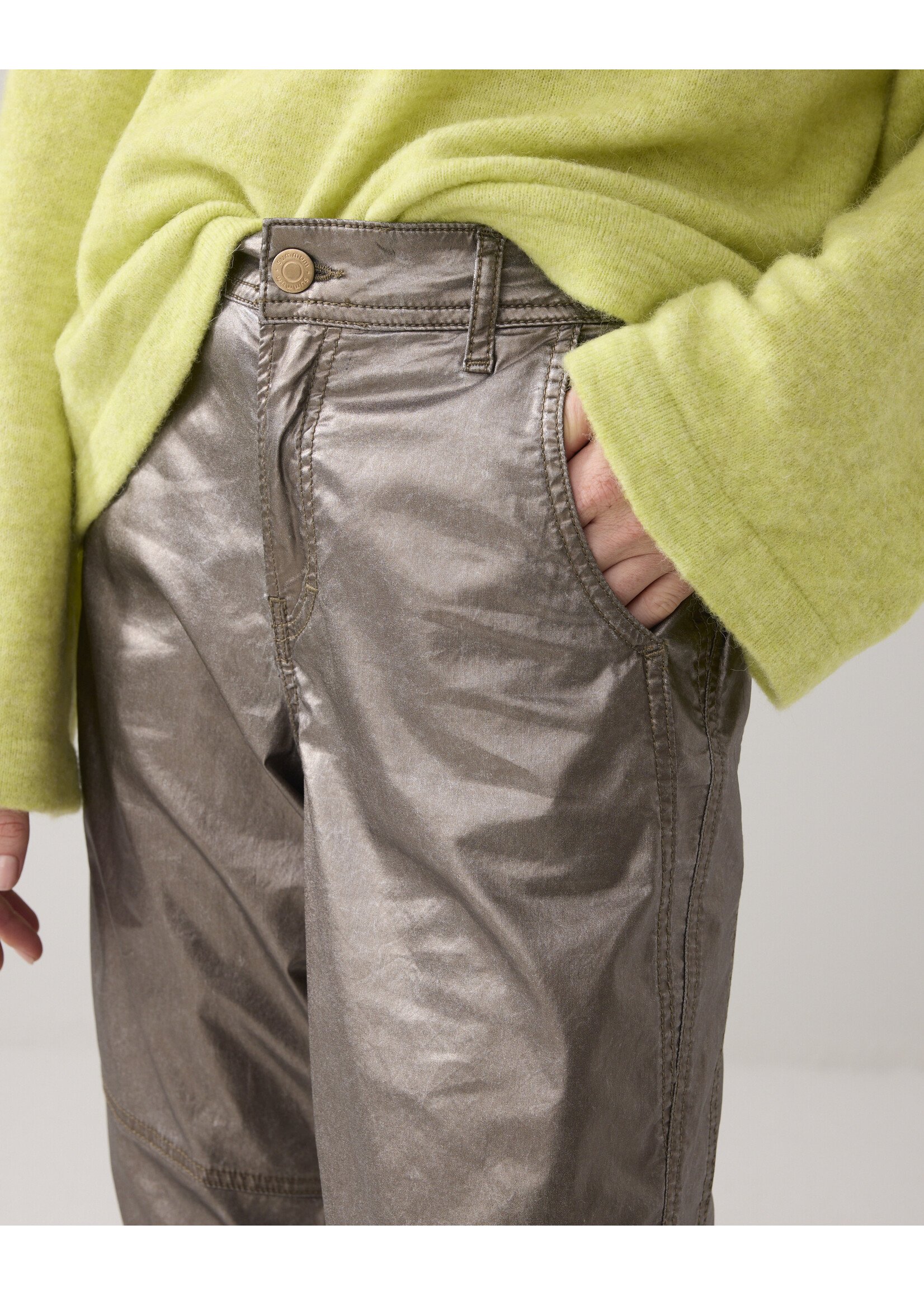 Summum Summum, Tapered metallic coated twill, Dark camo, Size: