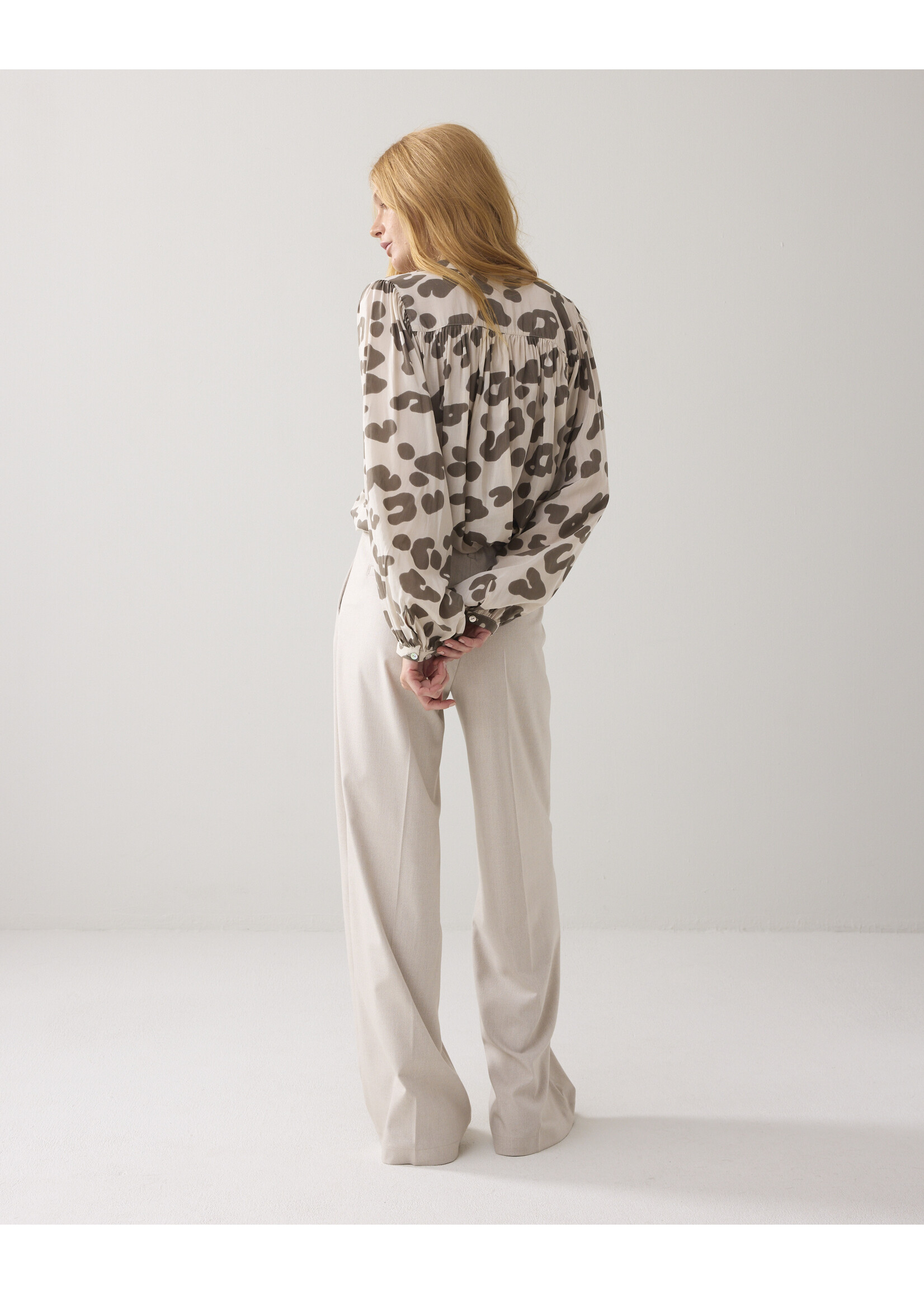Summum Summum, Blouse Co/vi printed, Ivory, Size: