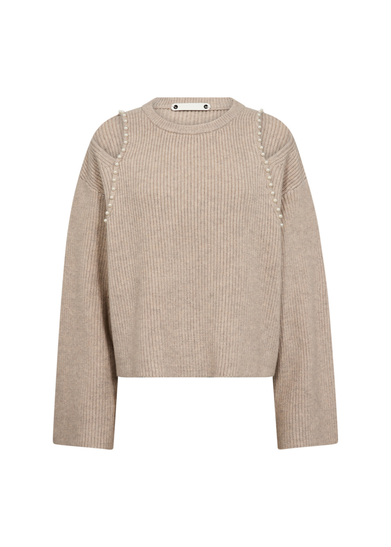 Co Couture Co'couture, RowCC Rib Pearl Knit, Bone, Size: