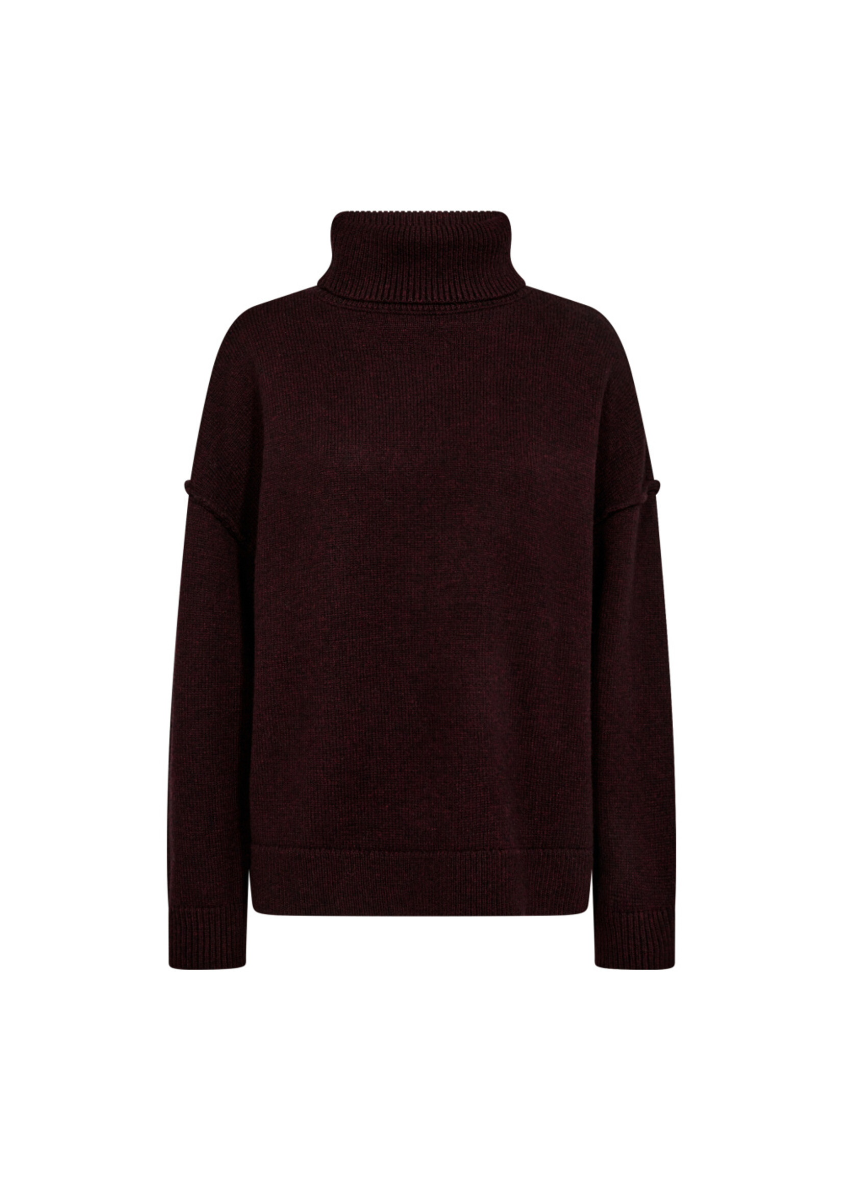 Co Couture Co'couture, MajaCC Slit Roll Neck, Winered, Size: