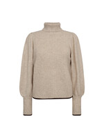 Co Couture Co'couture, RowCC Puff Rib Roll Neck, Creme, Size: