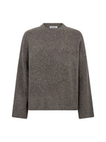 Co Couture Co'couture, RogerCC O-Neck Knit, Walnut, Size: