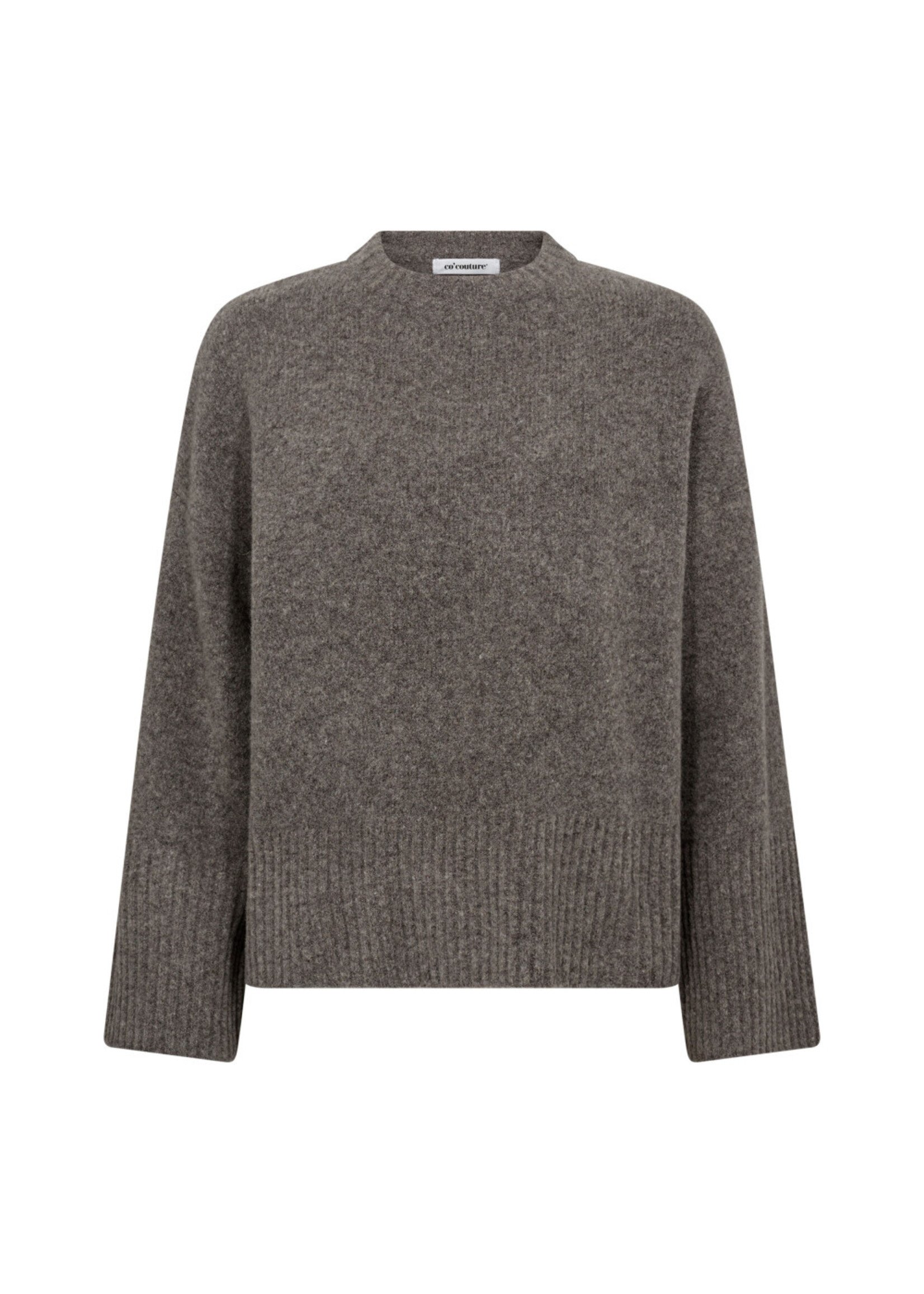 Co Couture Co'couture, RogerCC O-Neck Knit, Walnut, Size: