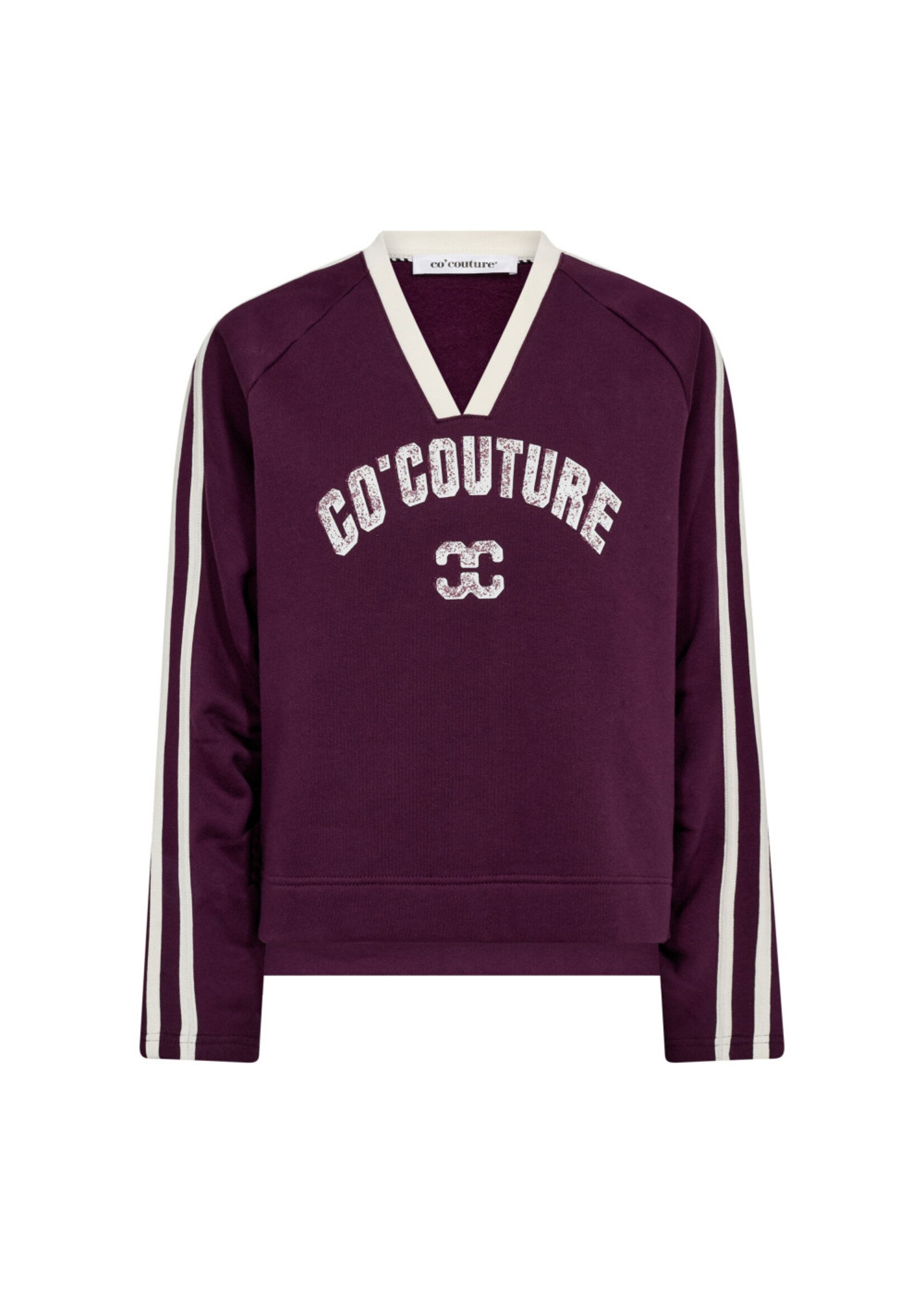 Co Couture Co'couture, BatuCC Coco V-Sweat, Plum, Size: