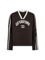 Co Couture Co'couture, BatuCC Coco V-Sweat, Dark Brown, Size: