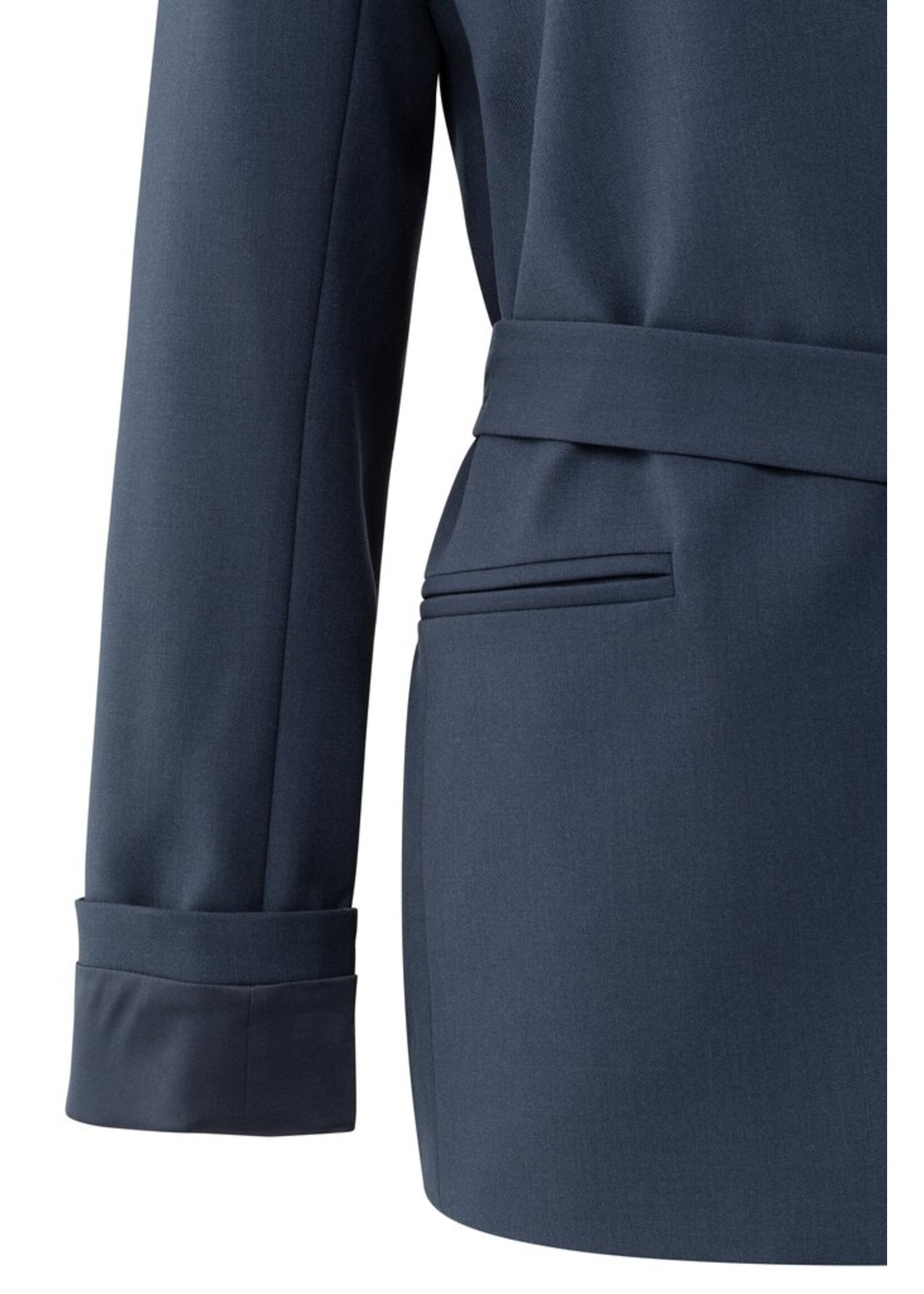 Yaya Yaya, Geweven blazer met ceintuur, Collegiate blue, Size: