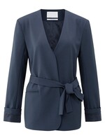 Yaya Yaya, Geweven blazer met ceintuur, Collegiate blue, Size: