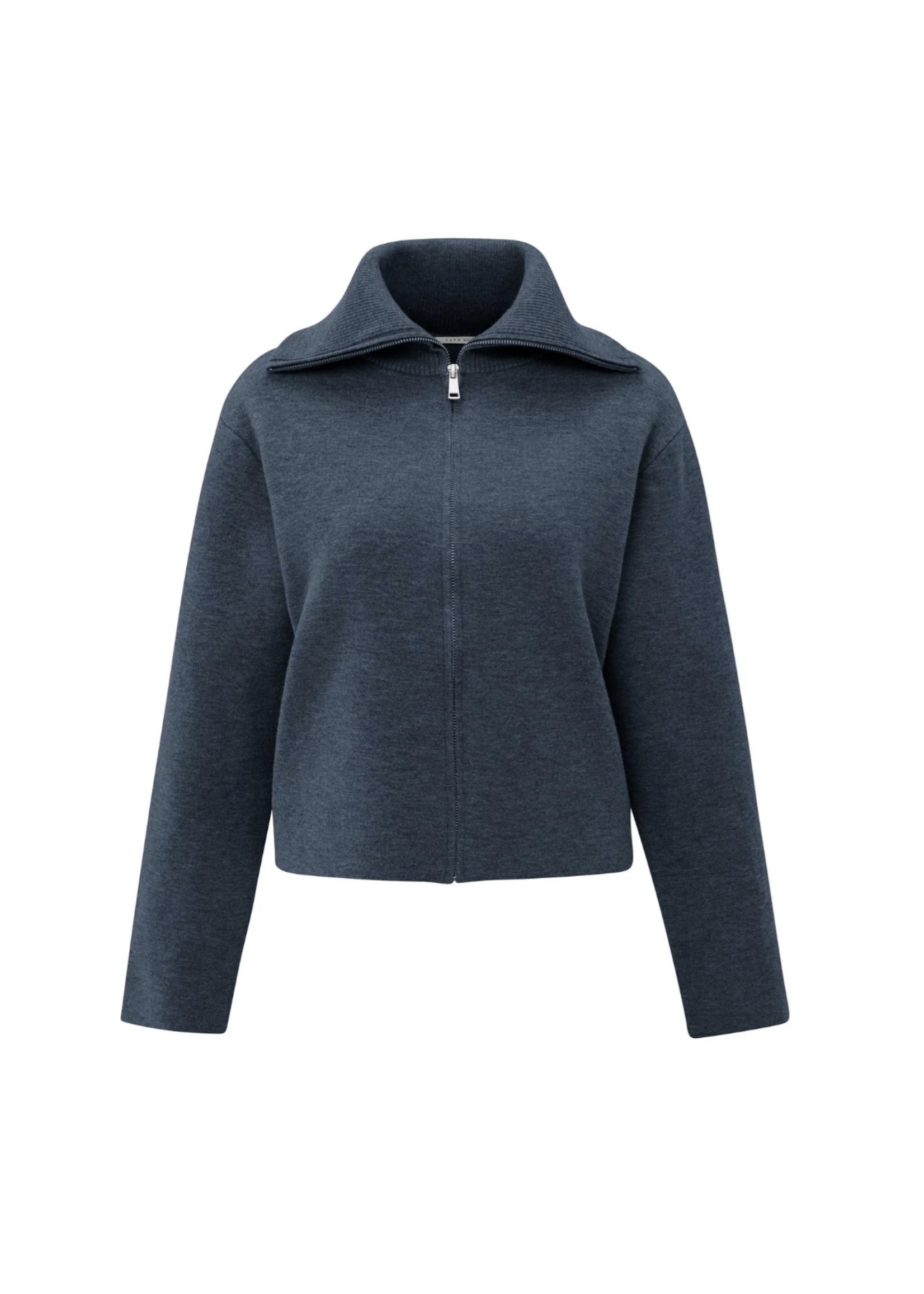 Yaya Yaya, Vest met hoge hals, Blue, Size: