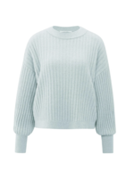 Yaya Yaya, Geribde trui met ronde hals, Secret space grey, Size: