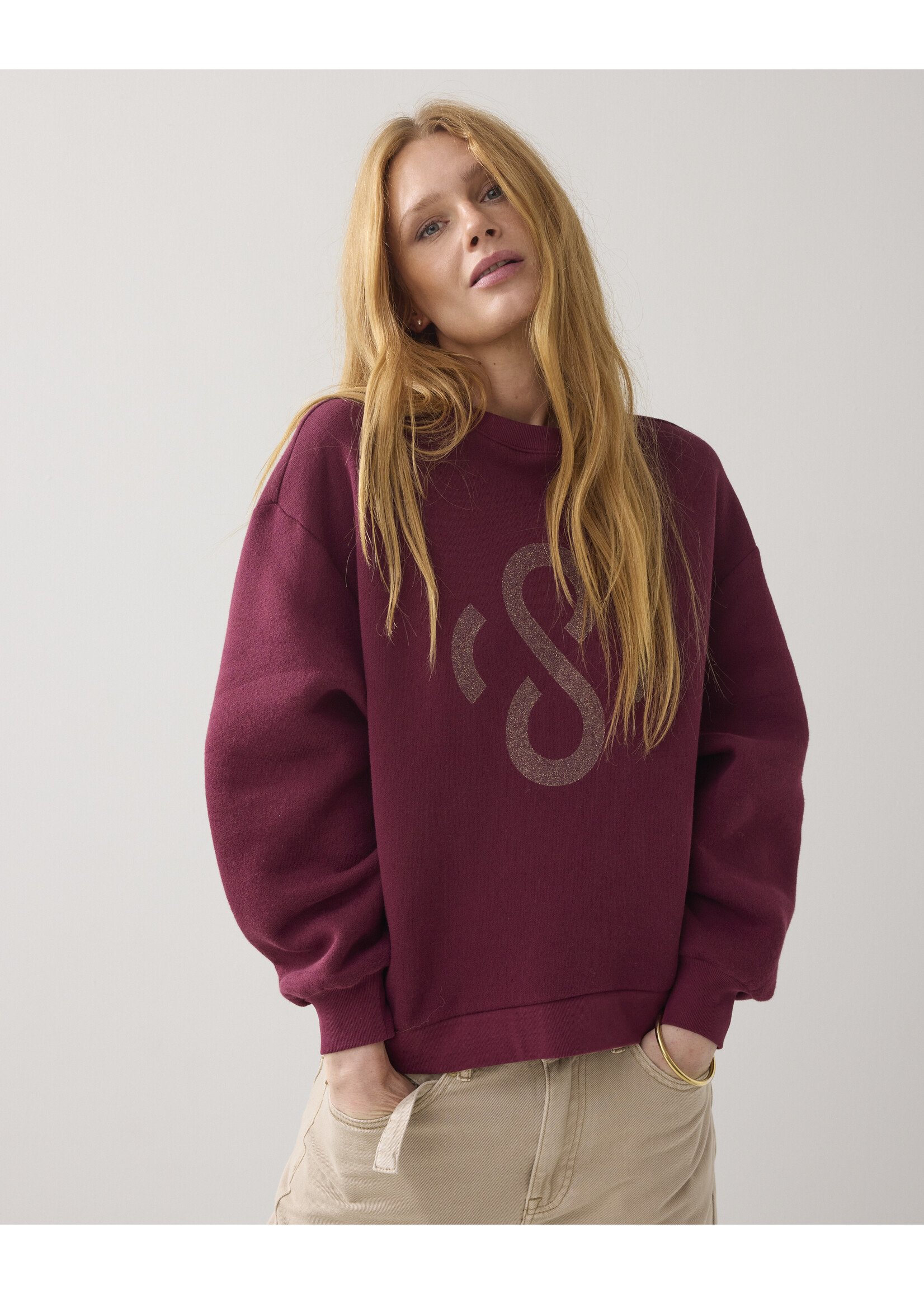 Summum Summum, Jersey Soft sweat, Merlot, Size: