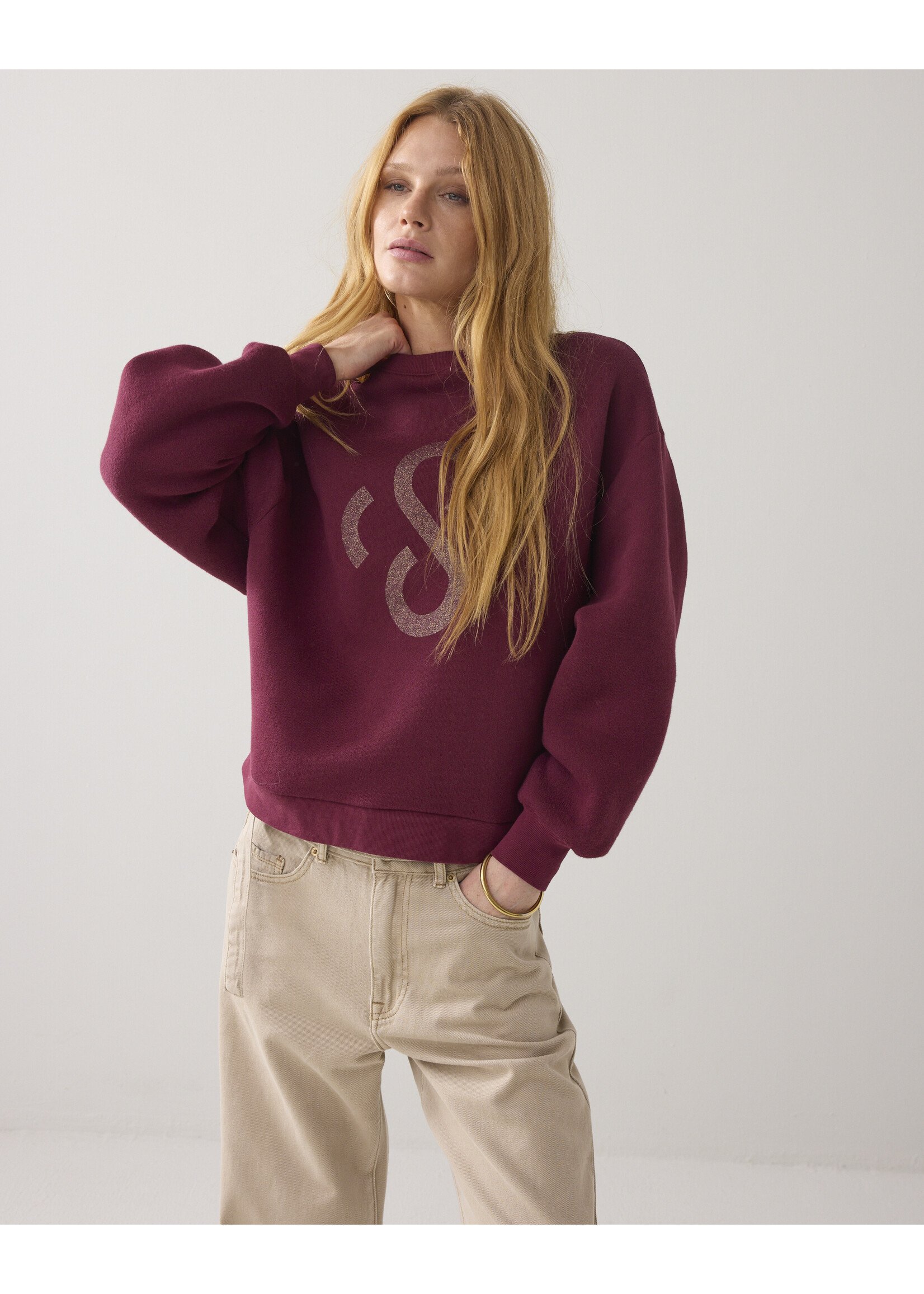 Summum Summum, Jersey Soft sweat, Merlot, Size: