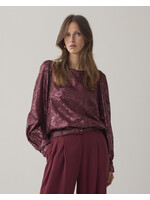 Summum Summum, Top Shiny jacquard, Merlot, Size: