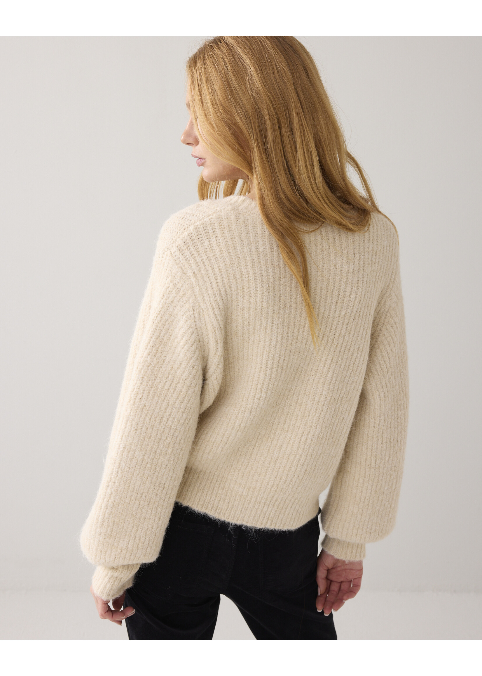 Summum Summum, Cardigan Cozy melange knit, ivory, size: