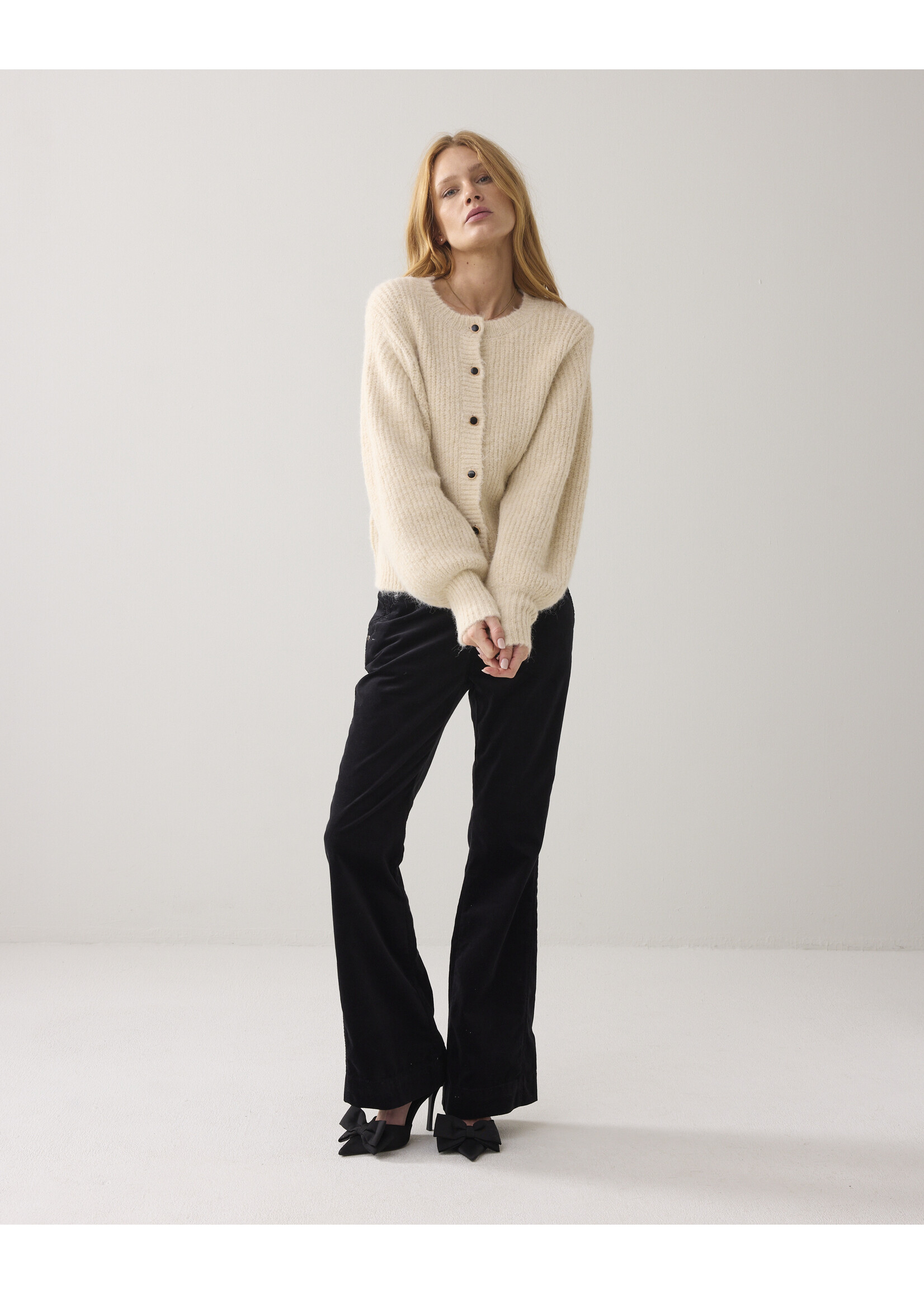 Summum Summum, Cardigan Cozy melange knit, ivory, size: