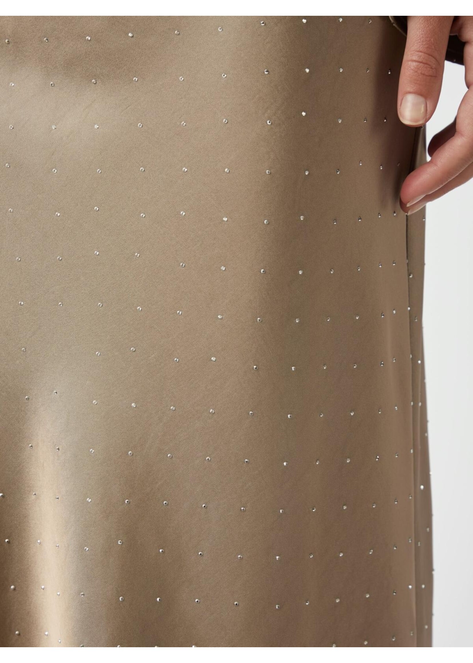 Neo Noir Neo noir, Viso Heavy Sateen Bedaz Skirt, Dark Taupe, Size: