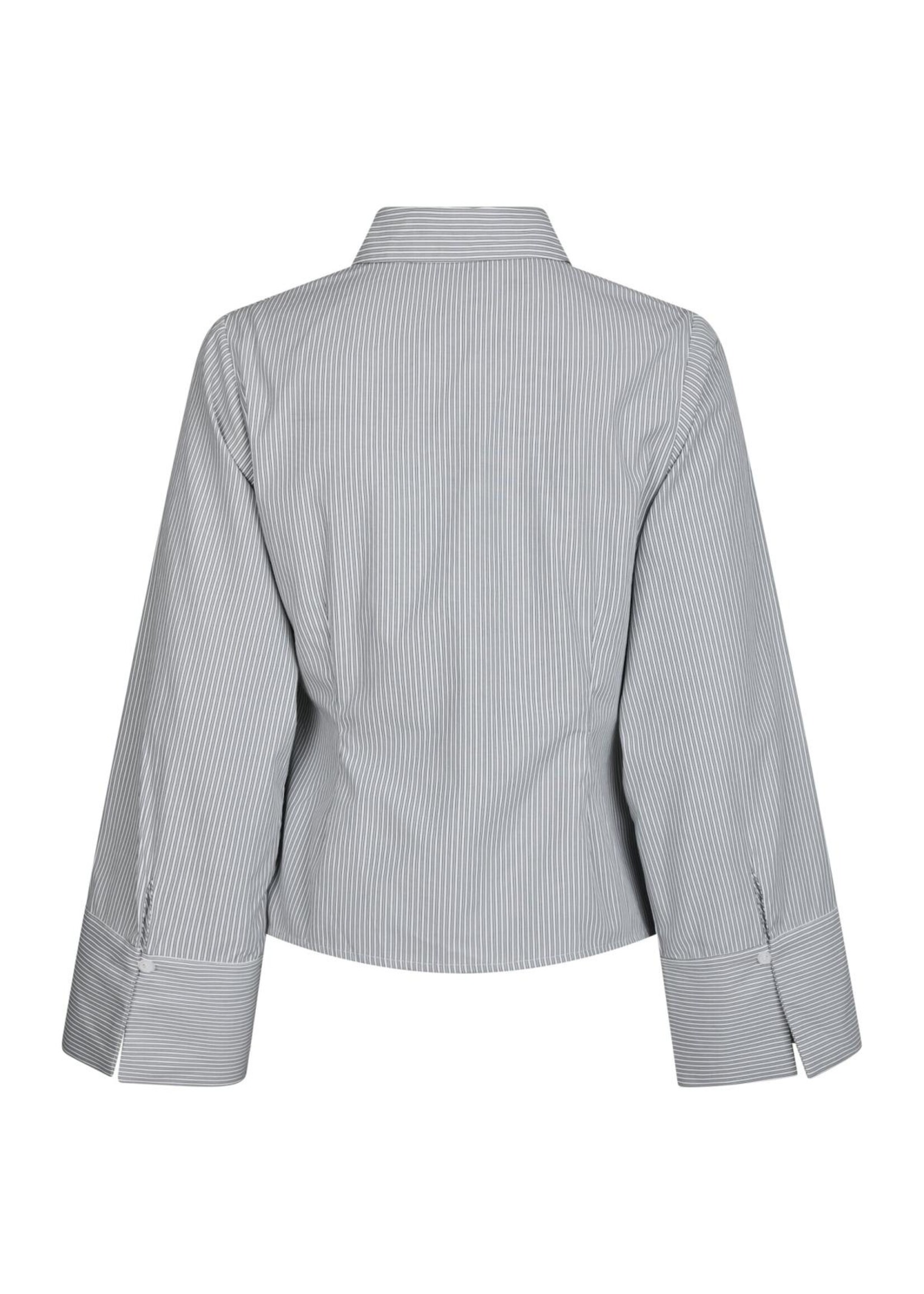 Neo Noir Neo Noir, Fenli Striped Shirt, Grey, Size:
