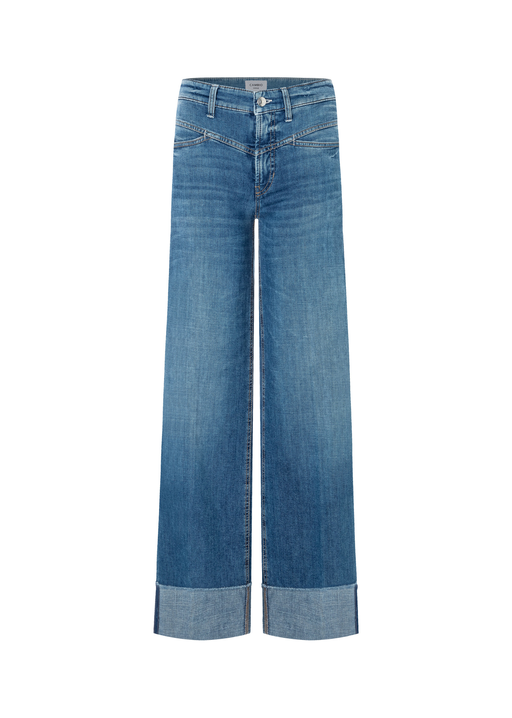 Cambio Cambio, Antonia jeans, Mid blue splint, Size: