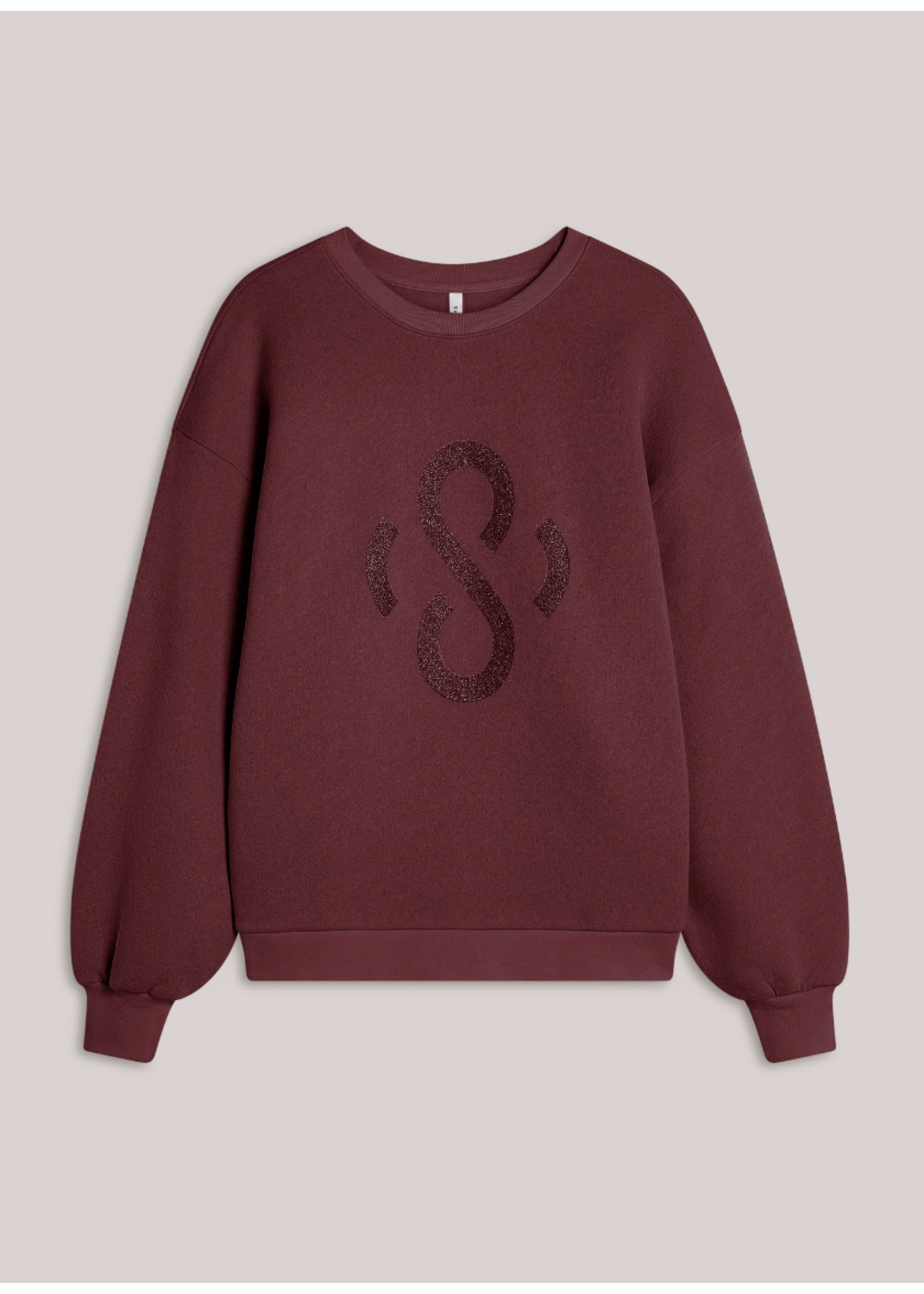 Summum Summum, Sweater soft boucle knit, Wineberry, Size: