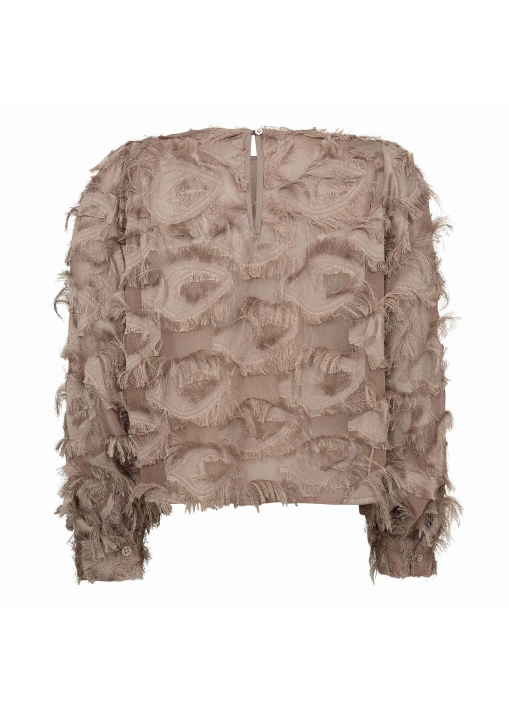 Co Couture Co'couture, SyraCC Structure Blouse, Walnut, Size: